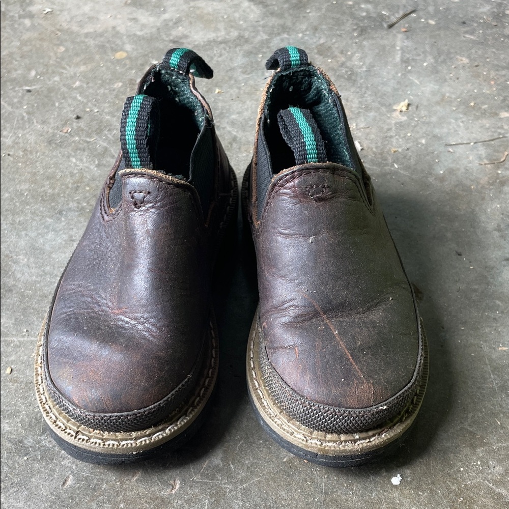 Brown Leather Slip-On Shoes